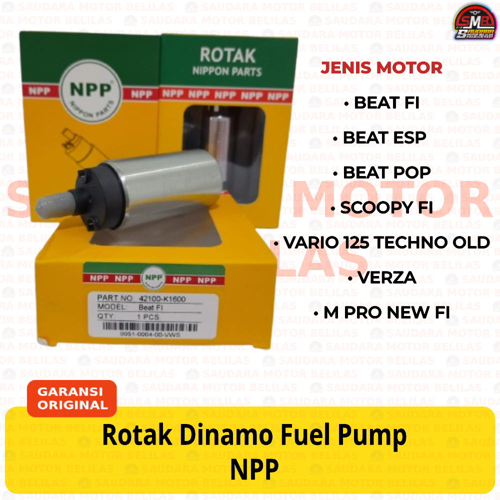 NPP Rotak BEAT FI ESP POP / SCOOPY FI / VARIO 125 TECHNO OLD / VERZA / M PRO NEW FI Rotax Dinamo Fue