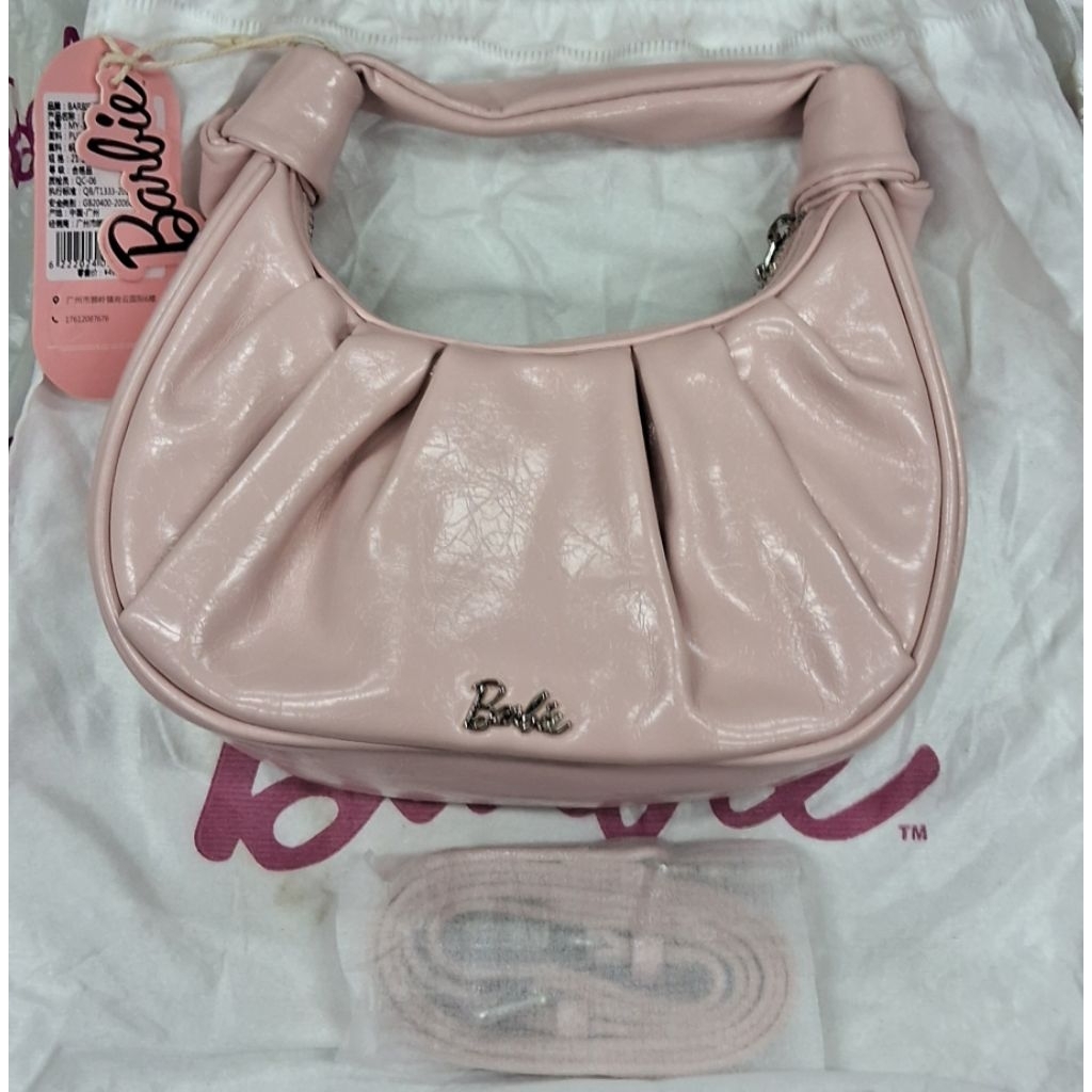tas barbie sabit rimpel pink