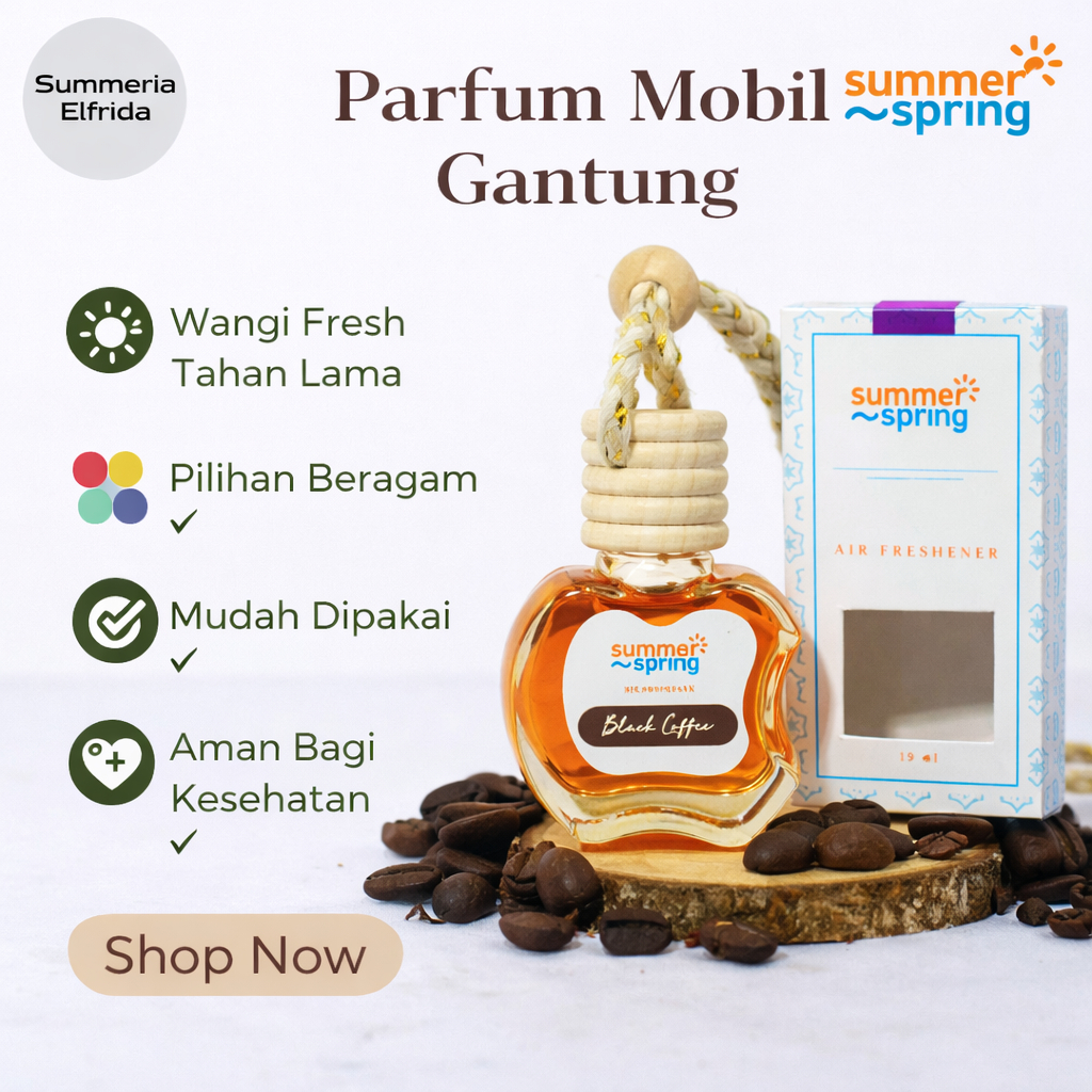 pewangi mobil/pewangi mobil tahan lama/parfum mobil mewah tahan lama/summer spring 10ml