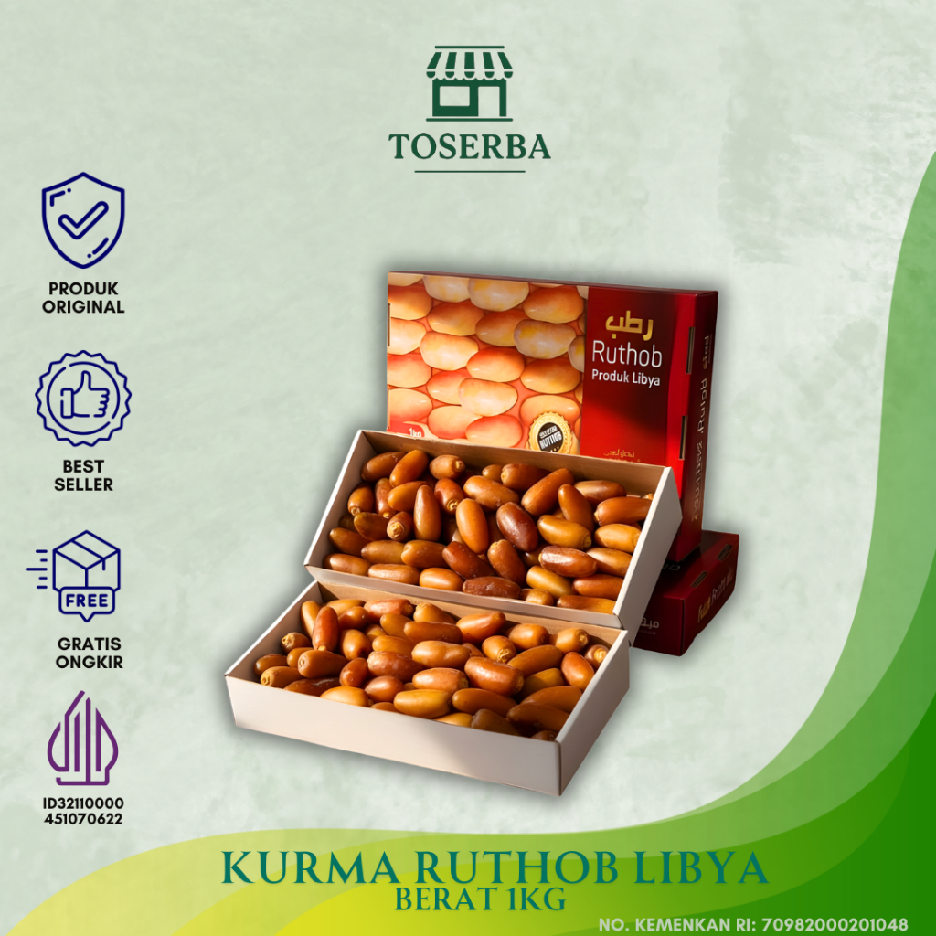 Kurma Ruthob Libya 1 Kg | Kurma Ruthob Premium Import | Kurma Basah Manis Alami