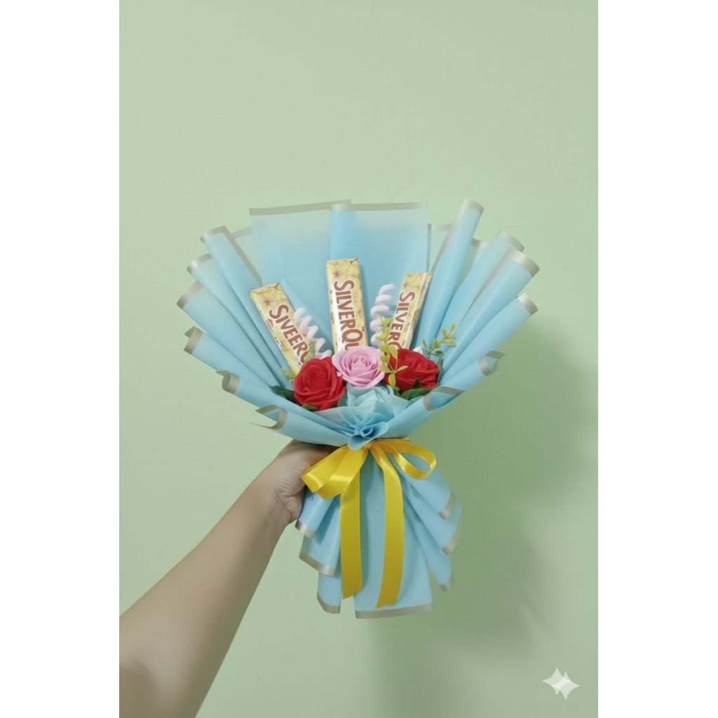 Buket Cokelat/Buket Valentine/Buket Silverqueen