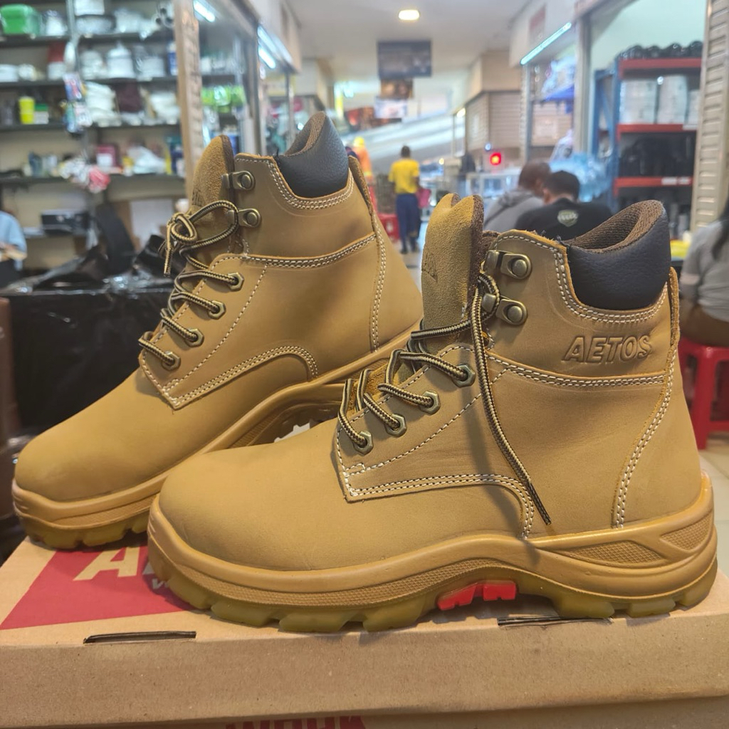 SEPATU SAFETY AETOS TUNGSTEN WHEAT / SAFETY SHOES AETOS ORIGINAL BERKUALITAS