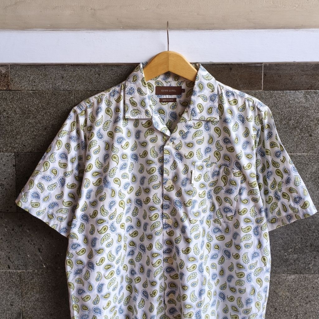 Give Life Bandana Open Collar Shirt