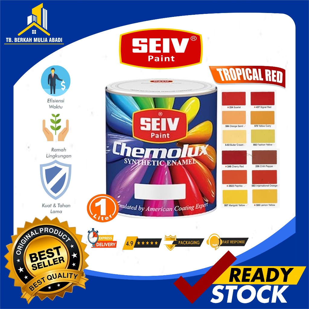 CAT SEIV CHEMOLUX CAT BESI & KAYU TAHAN LAMA