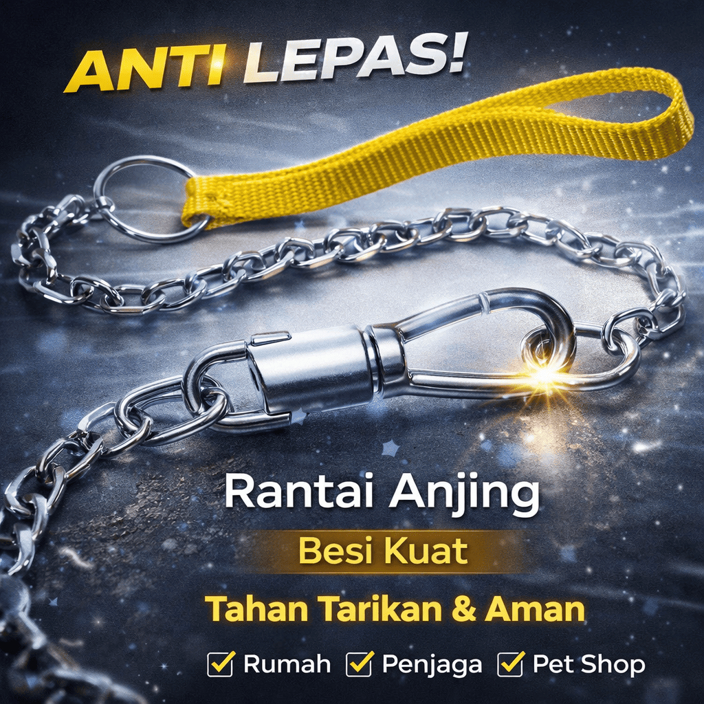 KUAT & AMAN Rantai Anjing Besi – Kontrol Lebih Stabil + Siap Pakai