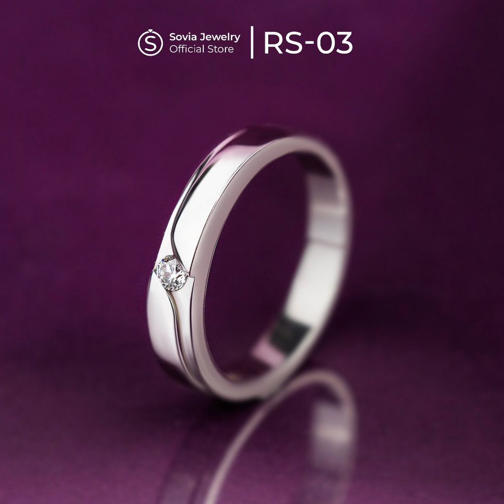 READY STOK - RS 03 Cincin Kawin Cowok Palladium 5%