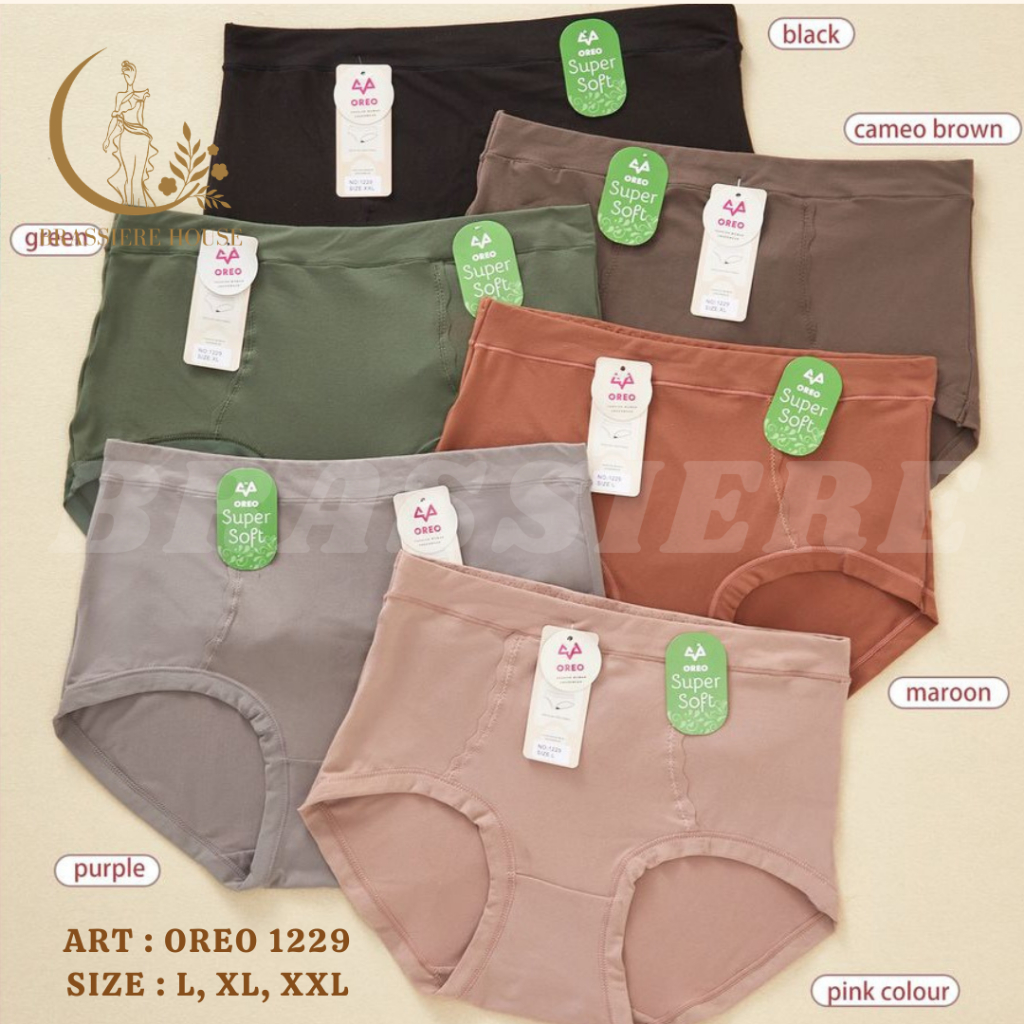 (12PCS) CELANA DALAM WANITA OREO KATUN SUPER SOFT CD PEREMPUAN OREO 1229