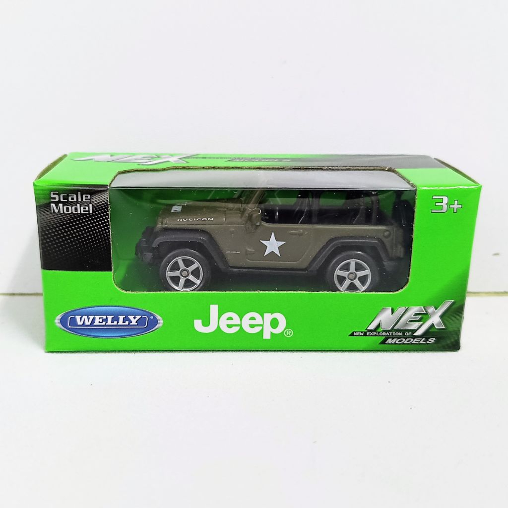 Diecast WELLY NEX 1:60 2007 Jeep Army Wrangler Rubicon Convertible