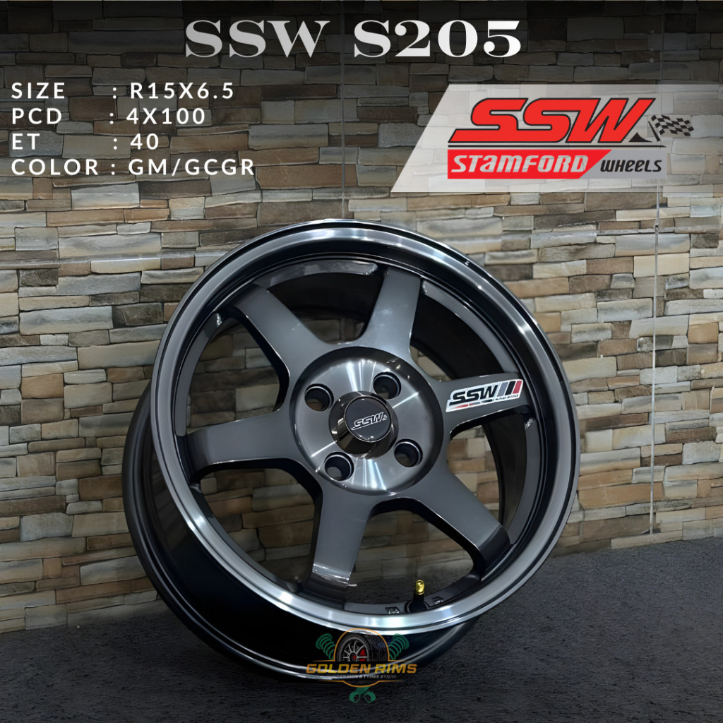 Velg Ssw TE37 S205 Ring15 bisa untuk mobil agya brio ayla calya yaris civic dll