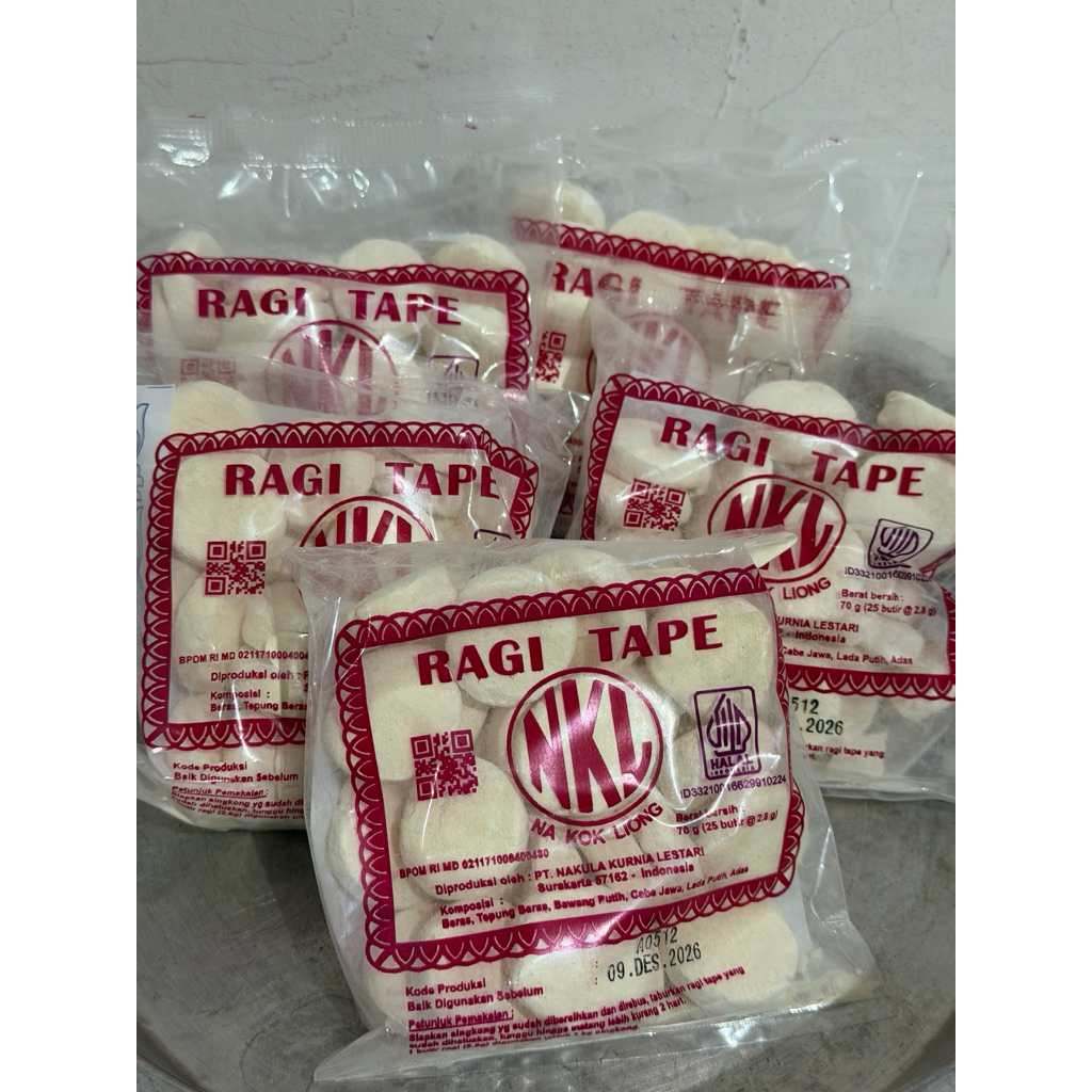 RAGI TAPE NKL Original 70gr (25butir)