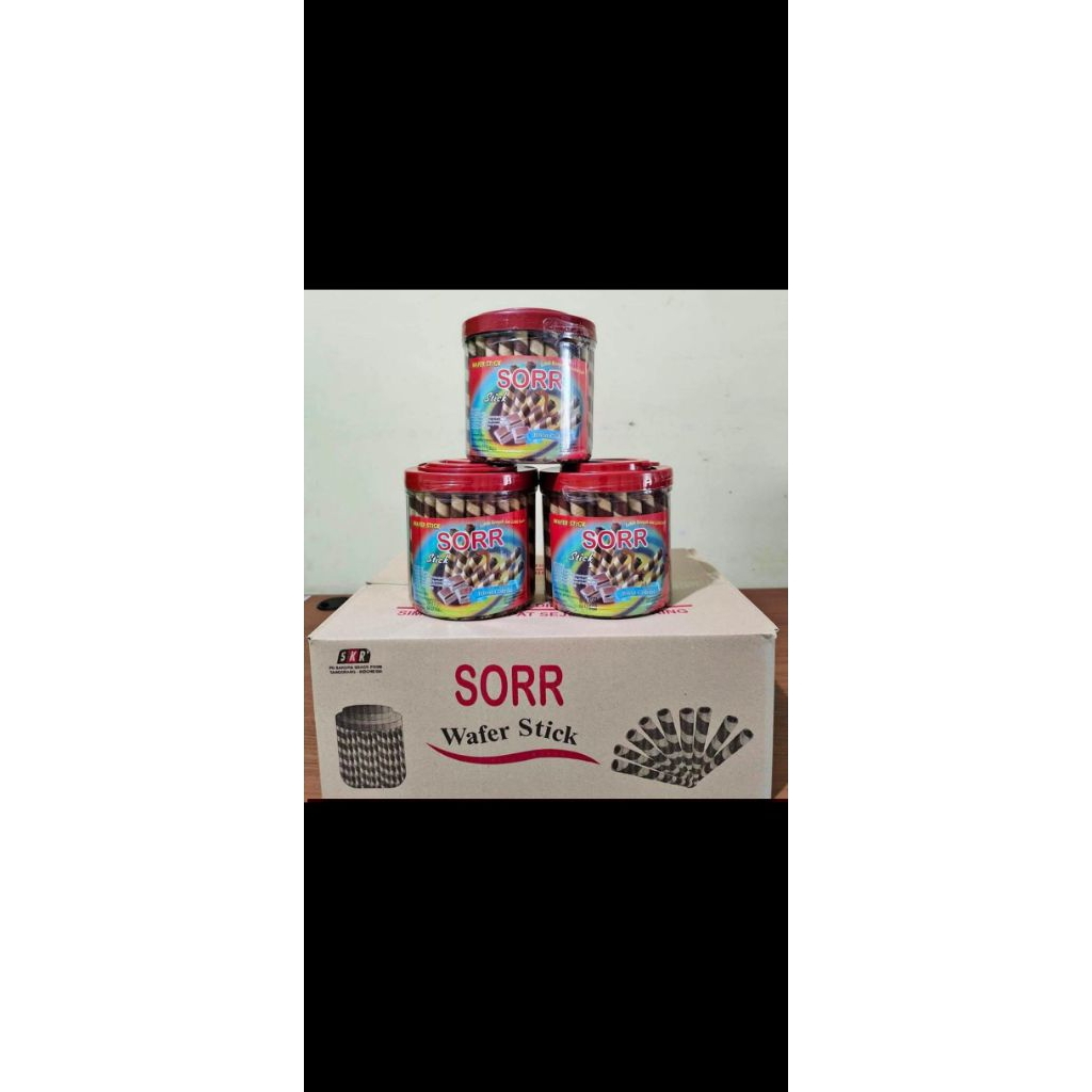 SORR Wafer Stick Coklat Renyah Manis | Snack Keluarga Toples Besar