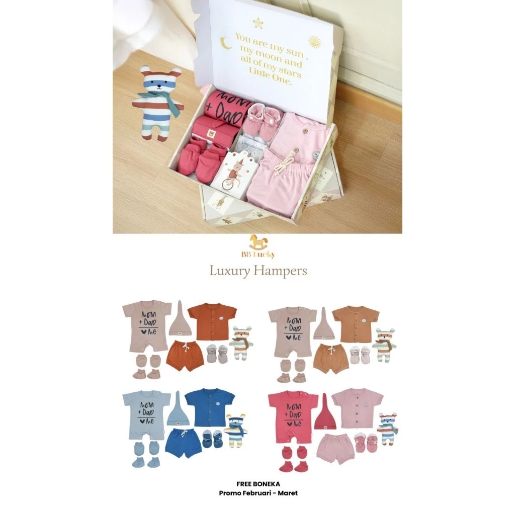 BB LUCKY BABY SET HAMPERS / SAILOR HAMPERS / LUX HAMPERS / BASIC HAMPERS / SAFARI HAMPERS / BALON HA