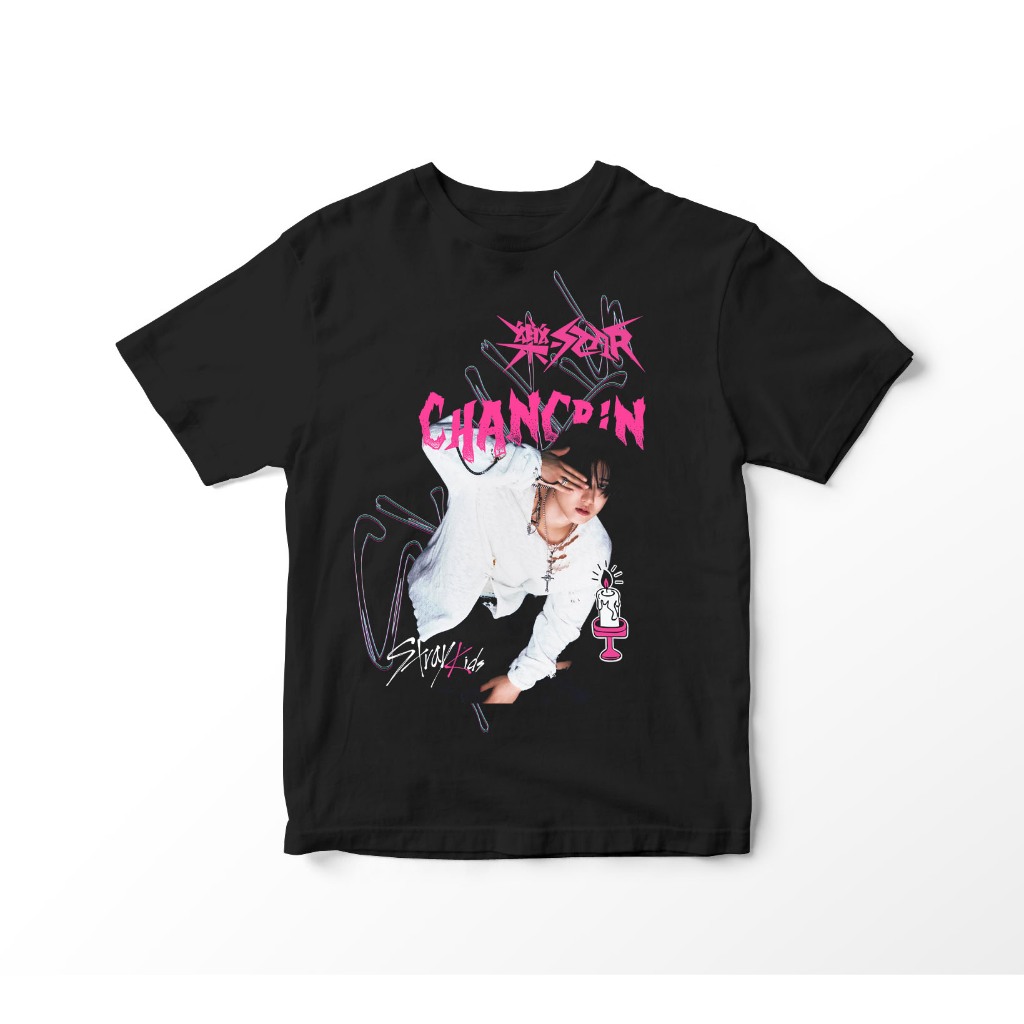 Kaos K-Pop Unisex | Outfit Idol Korea | Tshirt Fandom STRAY KIDS CHANGBIN ROCKSTAR