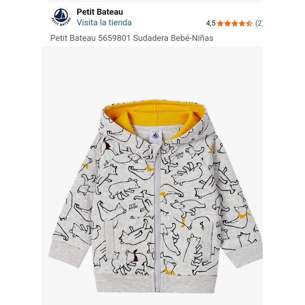 PETIT BATEAU JAKET ANAK BABY SWEATER HOODIE CARDI LIKE NEW