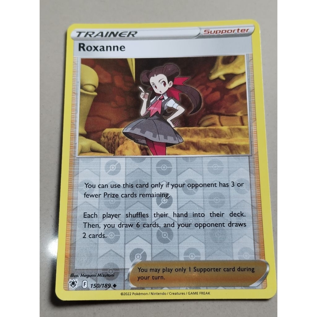 KARTU POKEMON ORIGINAL HOLO REVERSE ROXANNE F 150/189