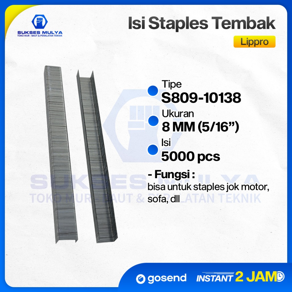 isi staples tembak lippro 8MM S809-10138