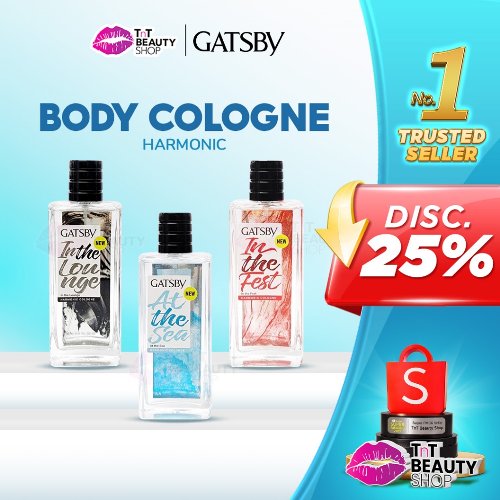 Gatsby New Harmonic Cologne 100ml - In The Lounge - In The Fest - At The Sea | TnT Beauty Shop