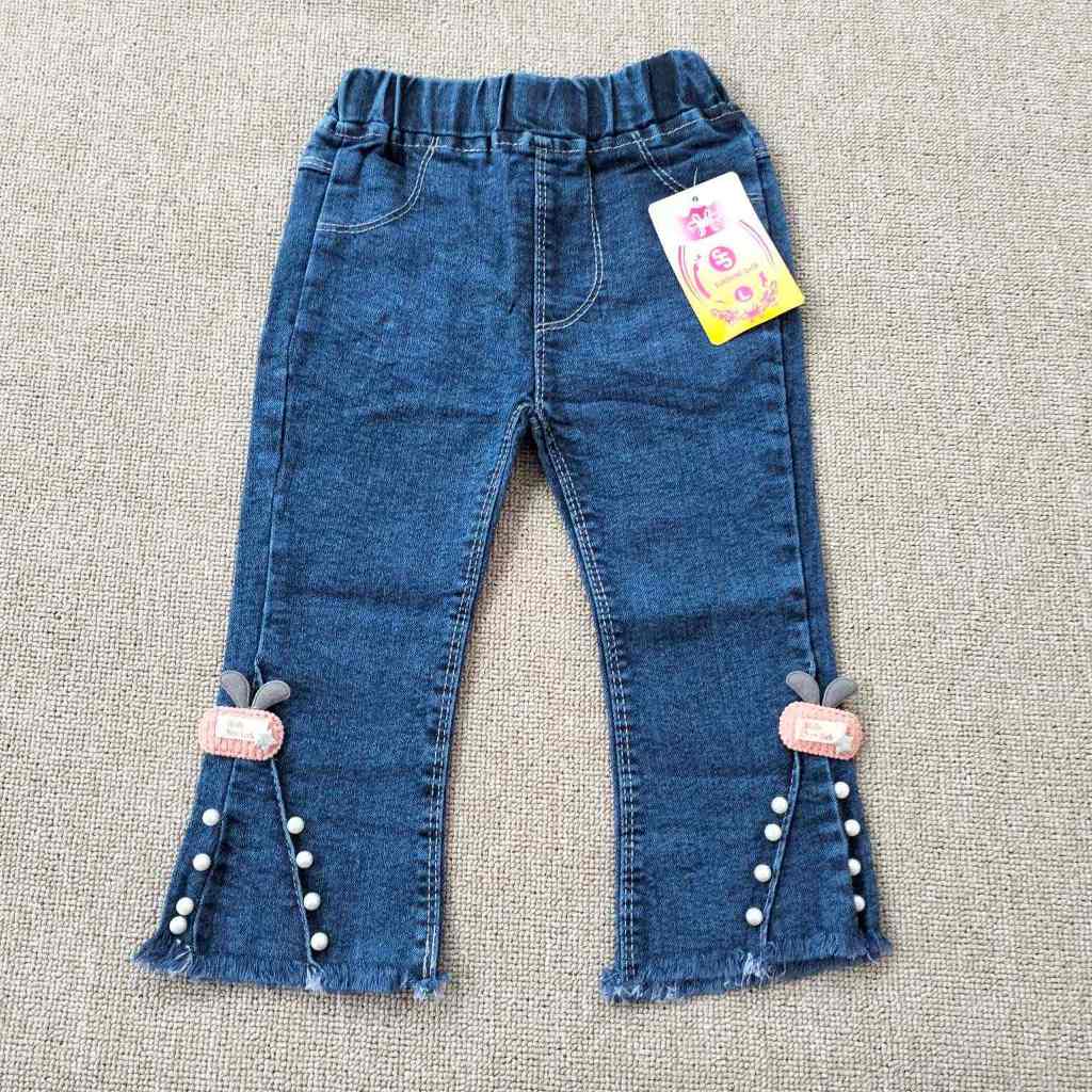 Celana Jeans Cutbray Rawis Anak Perempuan Cewek