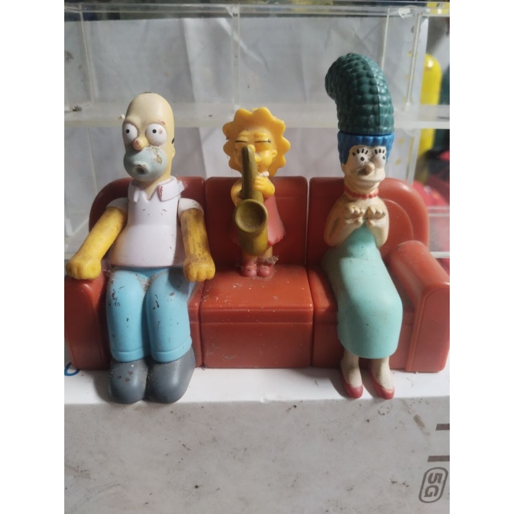 The Simpsons 2008 Couch-A-Bunga Burger King Toys 3 Pcs