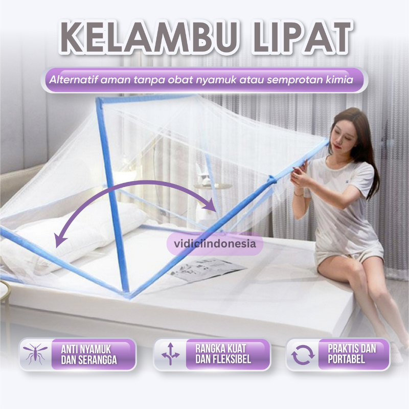 Kelambu Nyamuk Kotak Lipat 180x190/Kelambu Lipat/Kelambu Kotak Lipat