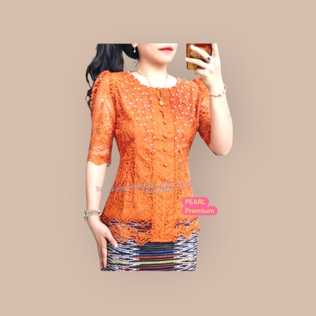 NC Blus Brokat Premium/KeBaya Pesta Batak Mutiara