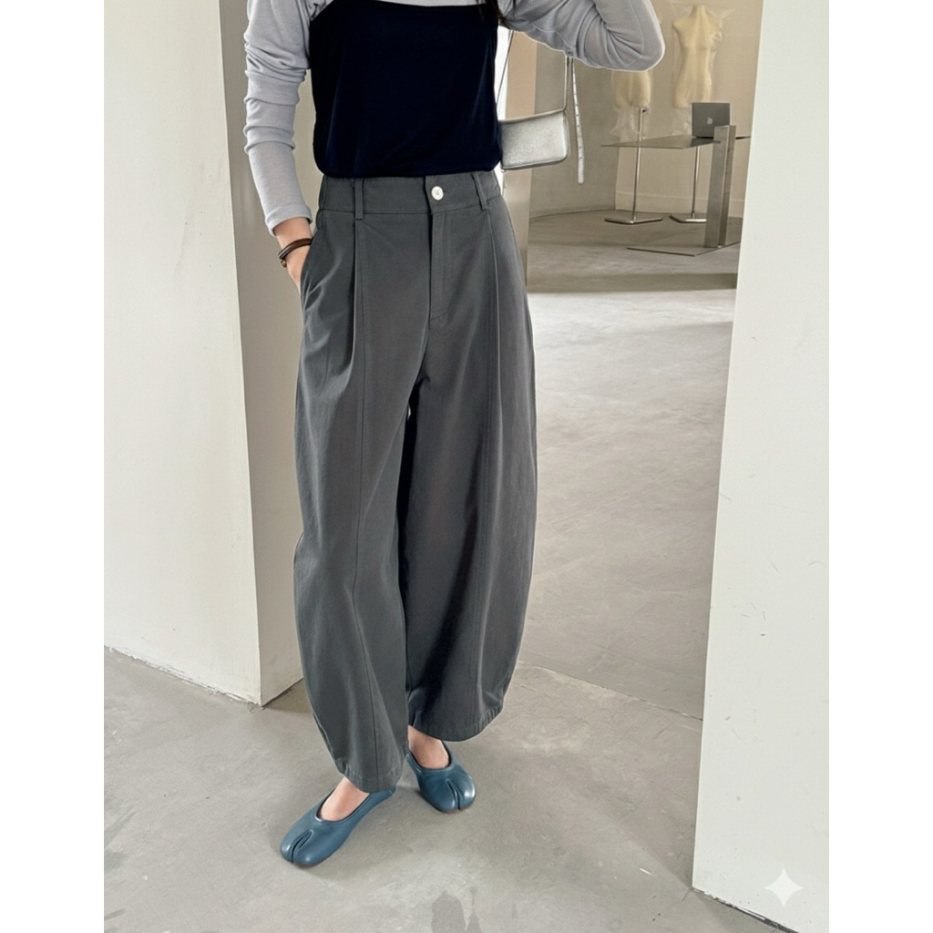 THESOOJI - Velly Pants - Celana Panjang Kain Katun Wanita Korea