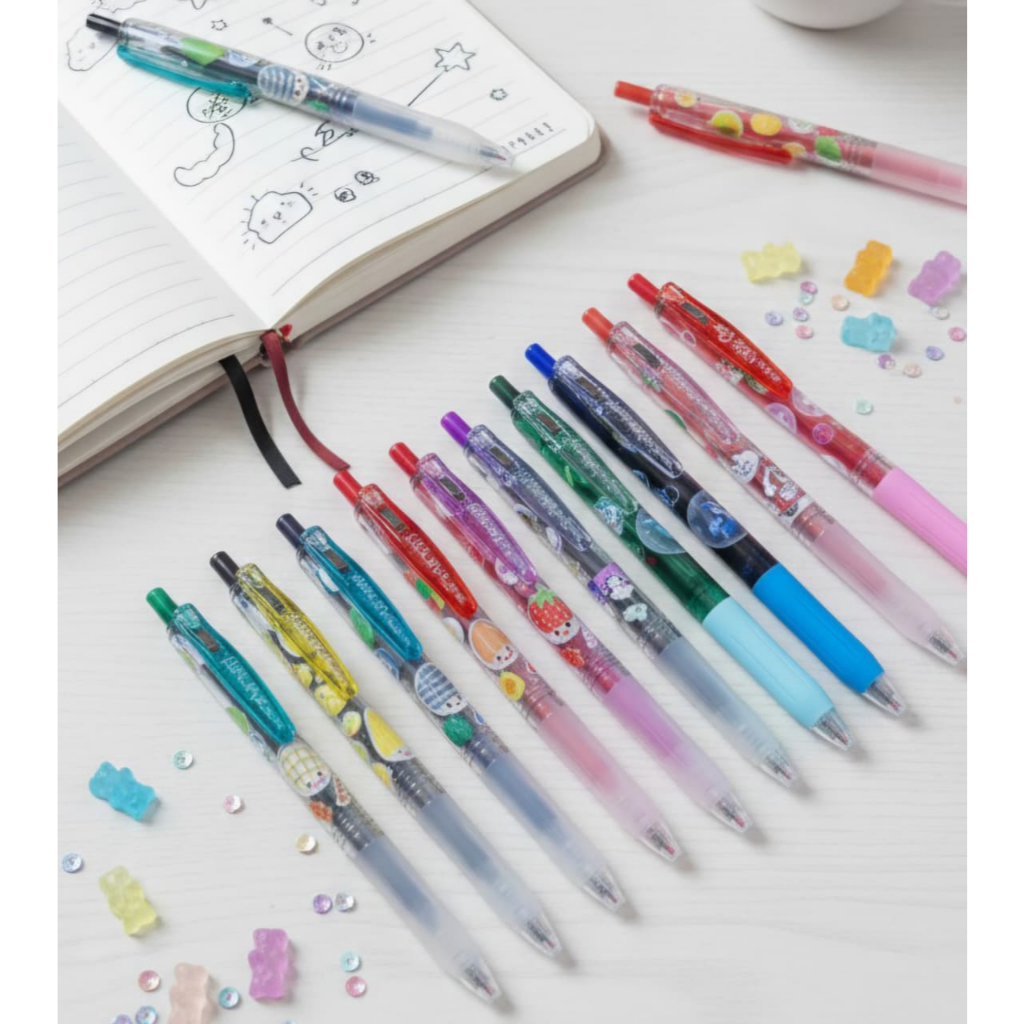 Asaba Stationery -Pulpen Gel Sarasa Clip Limited Edition Sanrio Kuromi Karakter Motif Lucu  0.5mm Se