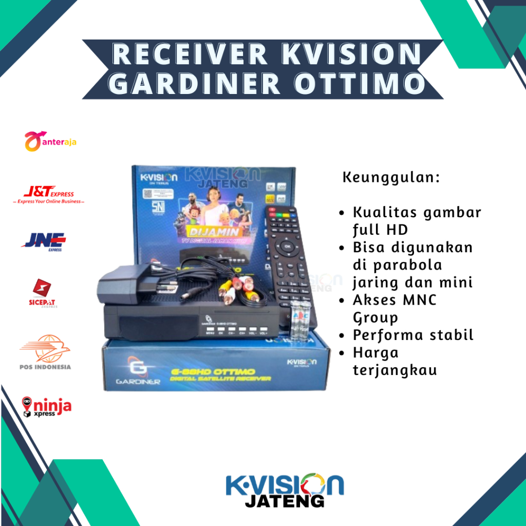 Receiver Gardiner Ottimo untuk Parabola Jaring dan Mini