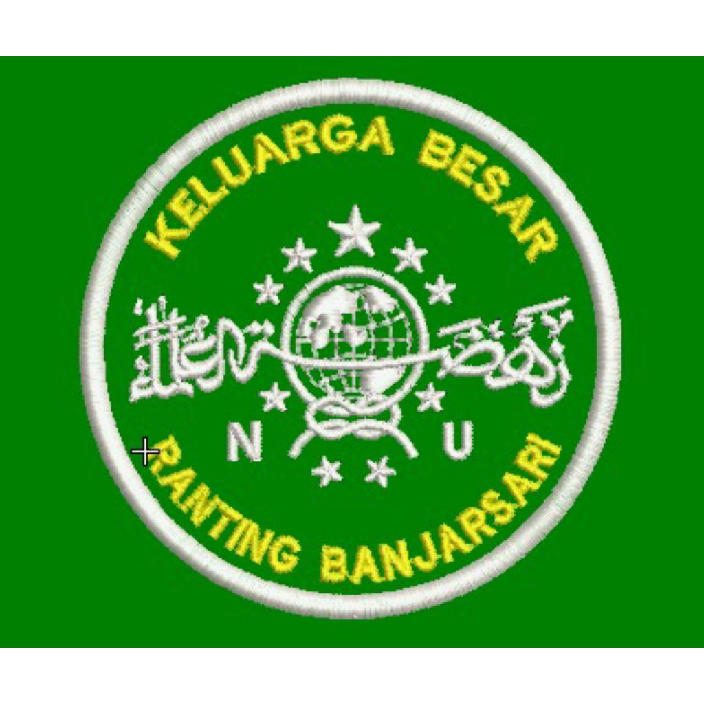 Design Bordir Bed/Badge Logo NU Custom