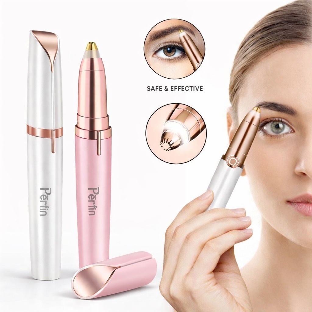 Alat Cukur Alis Elektrik USB Rechargeable Eyebrow Trimmer Pisau Cukur Alis Tanpa Rasa Sakit