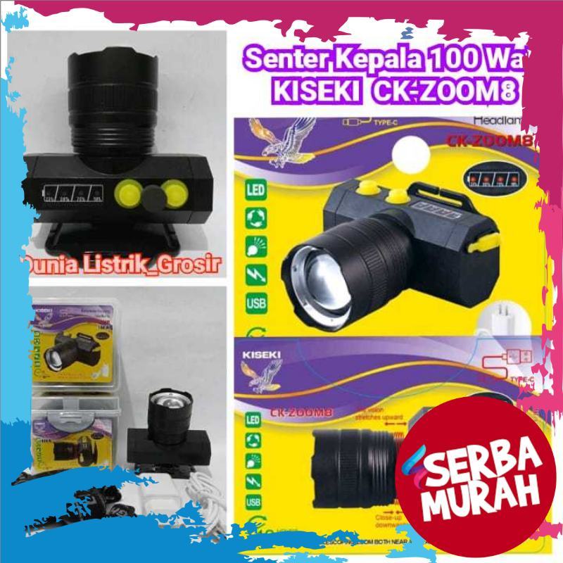 Kiseki Senter Kepala Ck Zoom M8 Zoom 8x 100 Watt