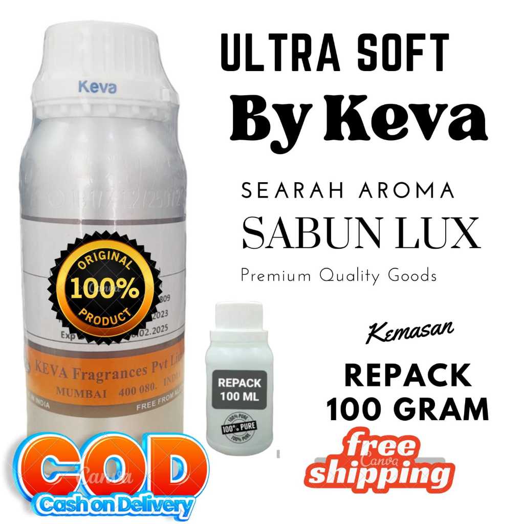 100 GRAM REPACK ULTRASOFT BY KEVA SEARAH SABUN LUX BIBIT PARFUM MURNI ORIGINAL PABRIK