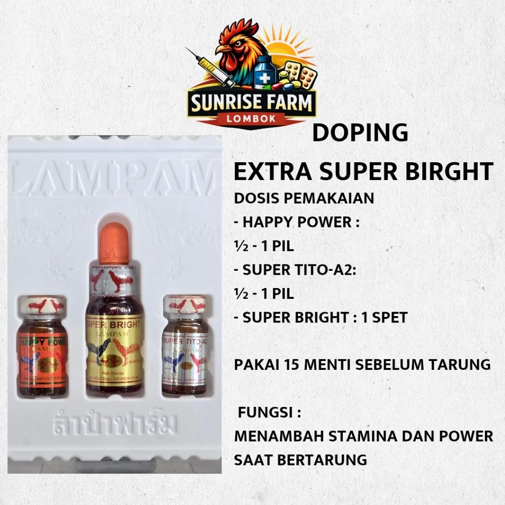 Doping Lampam Extra Super Bright / doping extra superbright original 100% original Thailand
