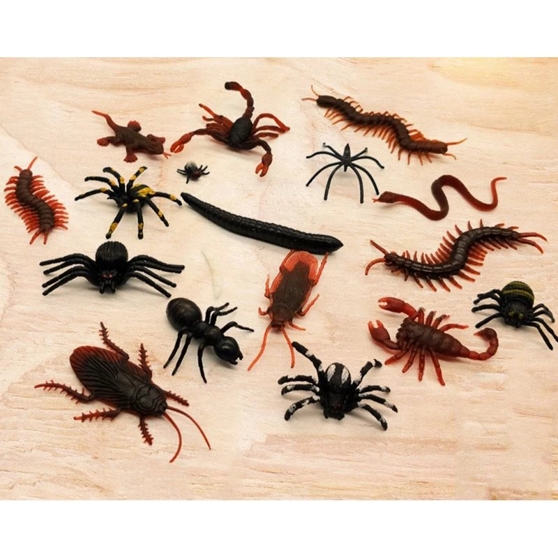 MAINAN SERANGGA PRANK PALSU CACING ULAT EDUKASI BELAJAR MIRIP ASLI BAHAN KARET LEMBUT