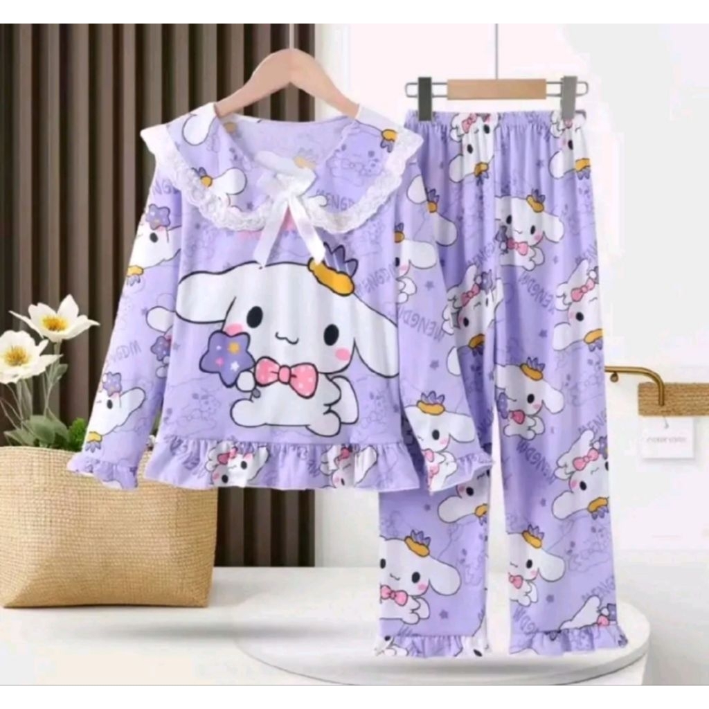 Piyama cinnamoroll anak baju tidur cinnamoroll anak piyama anak karakter cinnamoroll