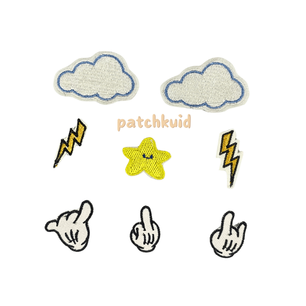 Patch Bordir Karakter Patch Bordir Lucu Patch Bordit Tempel Iron On