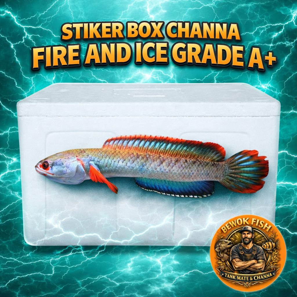 Stiker Box Channa Fire And Ice Grade A+ Siap Progres Bahan Mewah