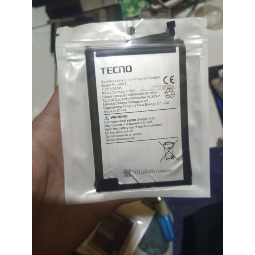 Baterai Tecno Spark 10 Pro Original Cabutan Second