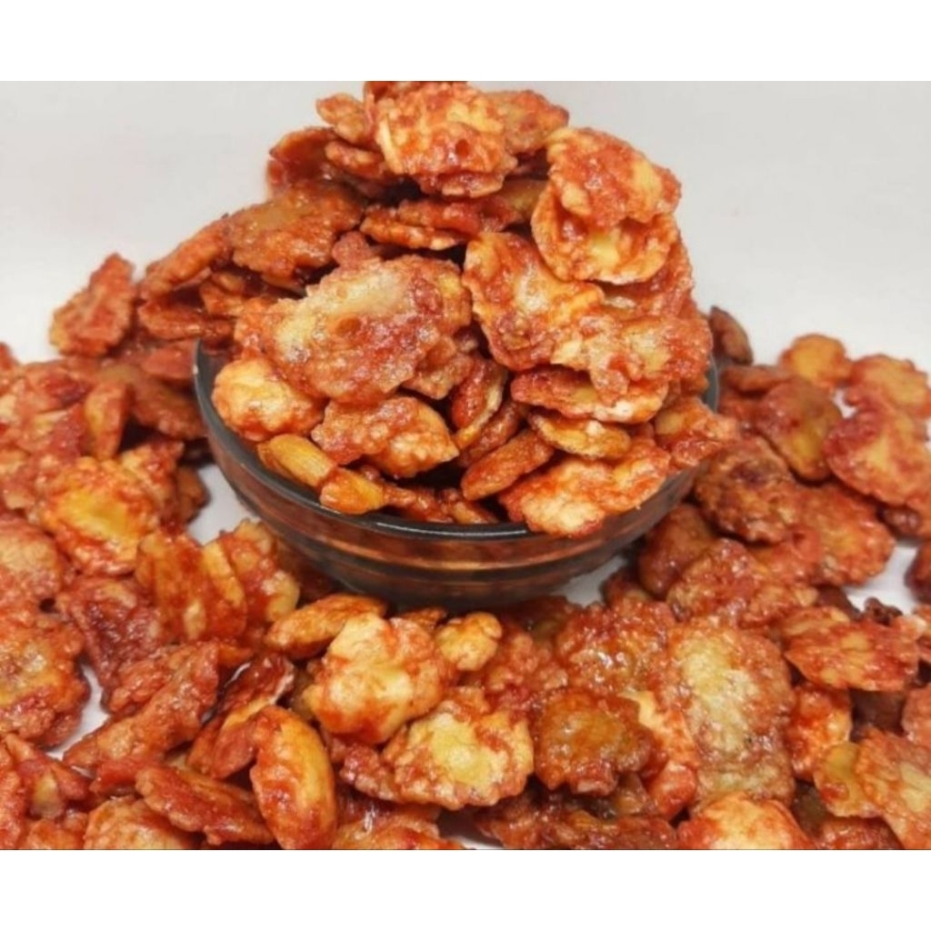 Emping Melinjo Pedas Manis Santi jaya - Camilan Kriuk dan Gurih 500 gram