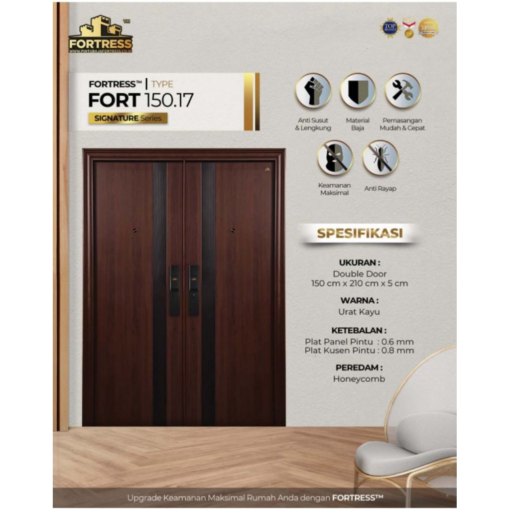 Pintu Rumah Baja FORTRESS 150.17