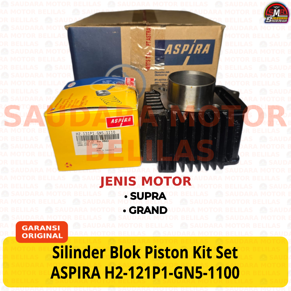 Silinder Blok Piston Kit Set ASPIRA SUPRA / GRAND H2-121P1-GN5-1100 Cylinder Block Boring Seher ORI