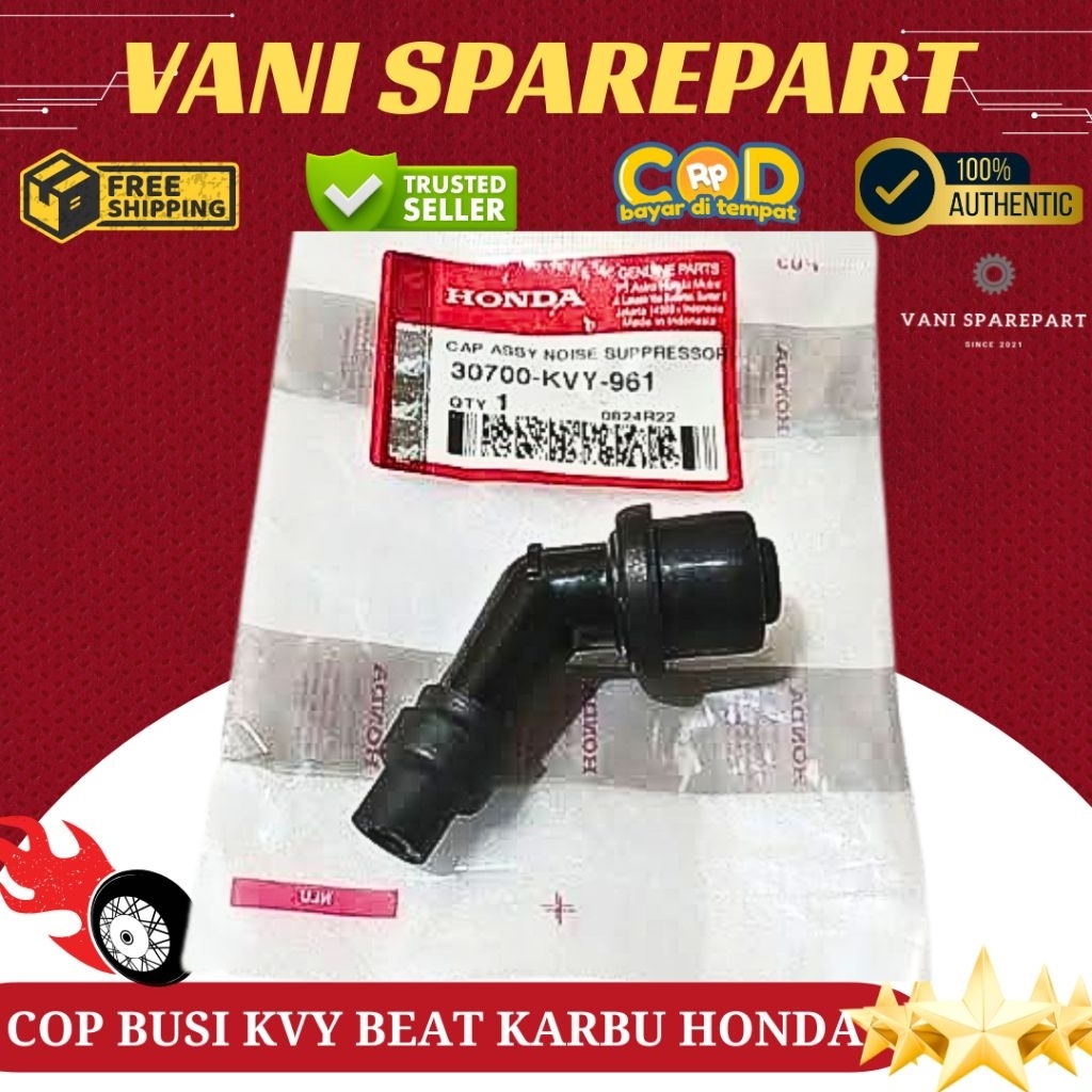 Cop Busi Tutup Busi Beat Scoopy Spacy Karbu  KVY Original Honda