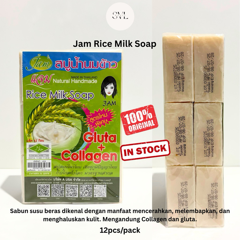 JAM SABUN BERAS / RICE MILKY SOAP / ORIGINAL THAILAND