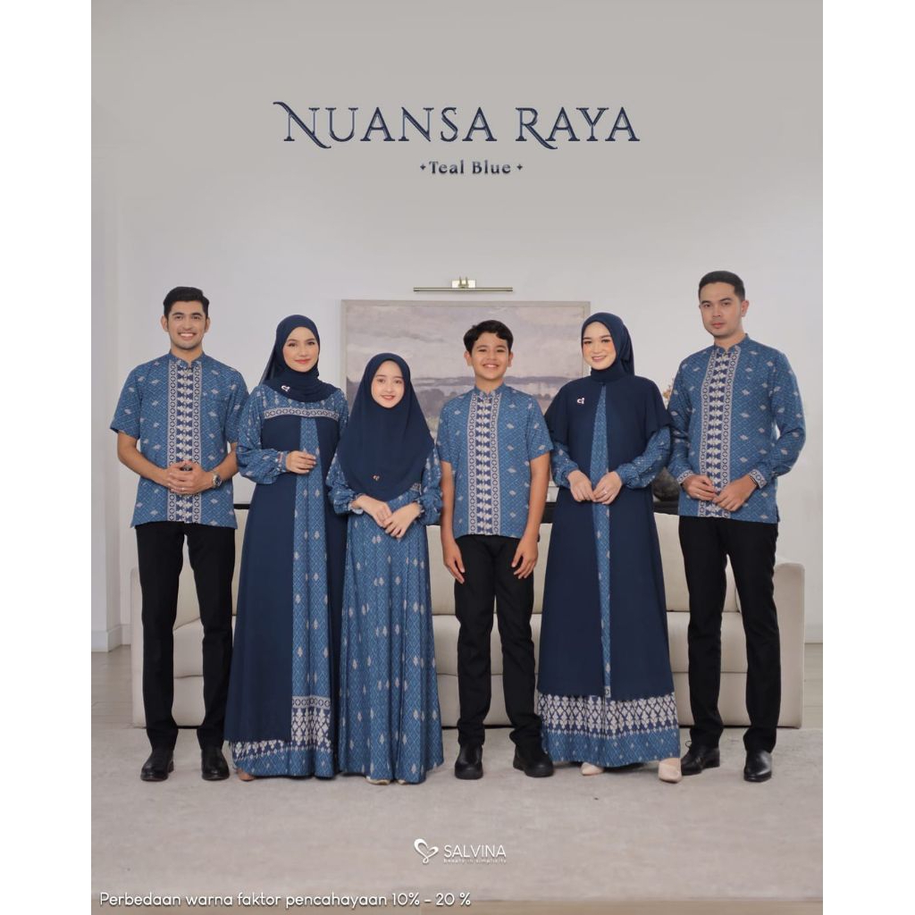 TEAL BLUE - SARIMBIT NUANSA RAYA BY SALVINA HIJAB - SARIMBIT SALVINA HIJAB 2026