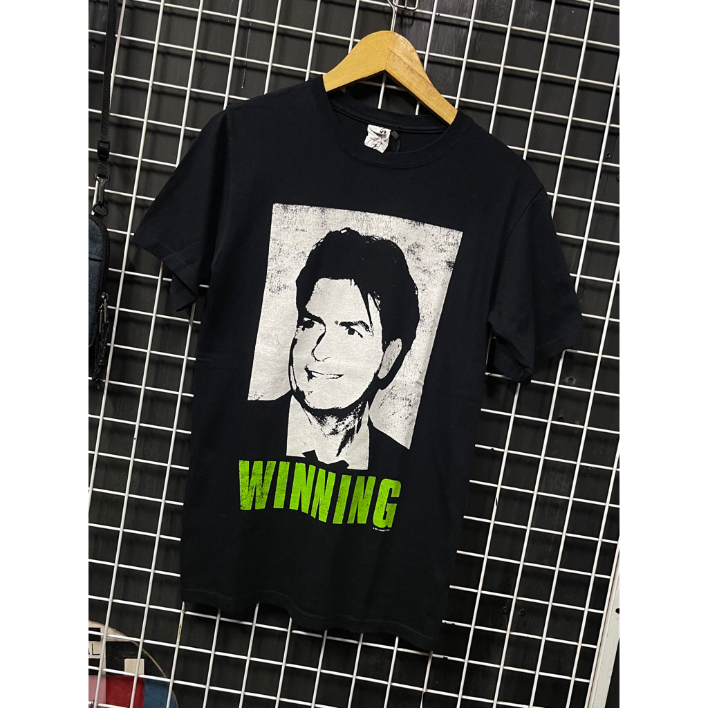 Kaos Vintage Charlie Sheen WINNING AnvilBlue