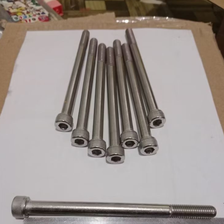 Baut L stainless m10x150 half drat baut 14 kepala kunci L panjang 15 cm