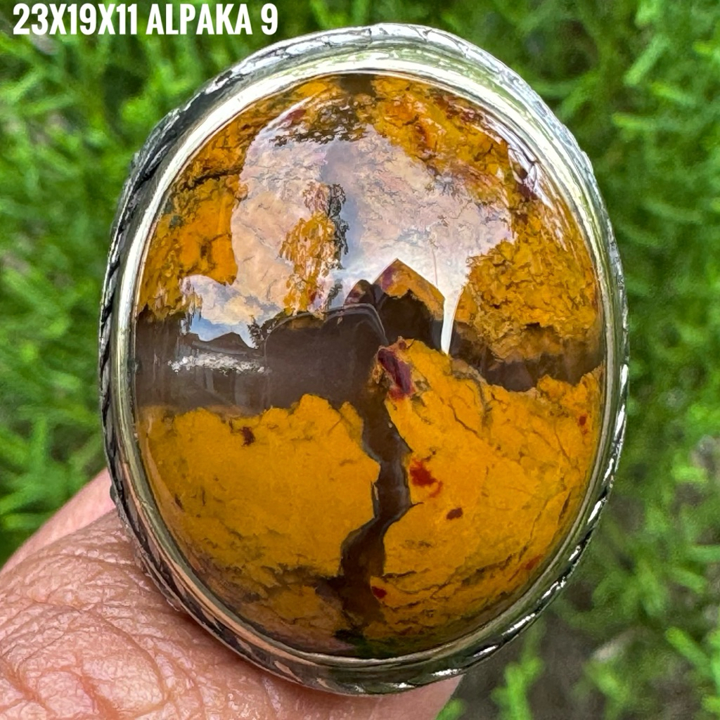 Cincin Batu Akik Natural Tapak Jalak (Asli Alam)