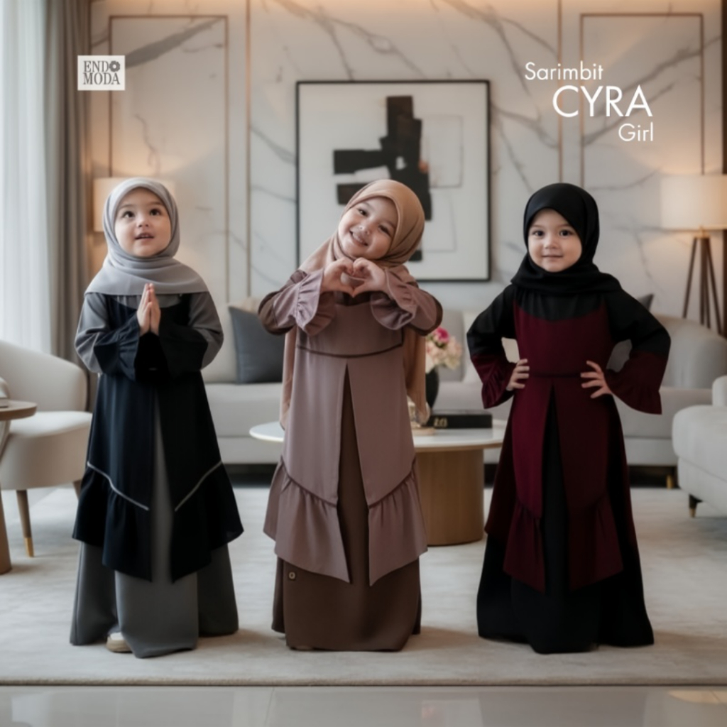 Endomoda Sarimbit Cyra Gamis Gamis Anak Perempuan Muslimah