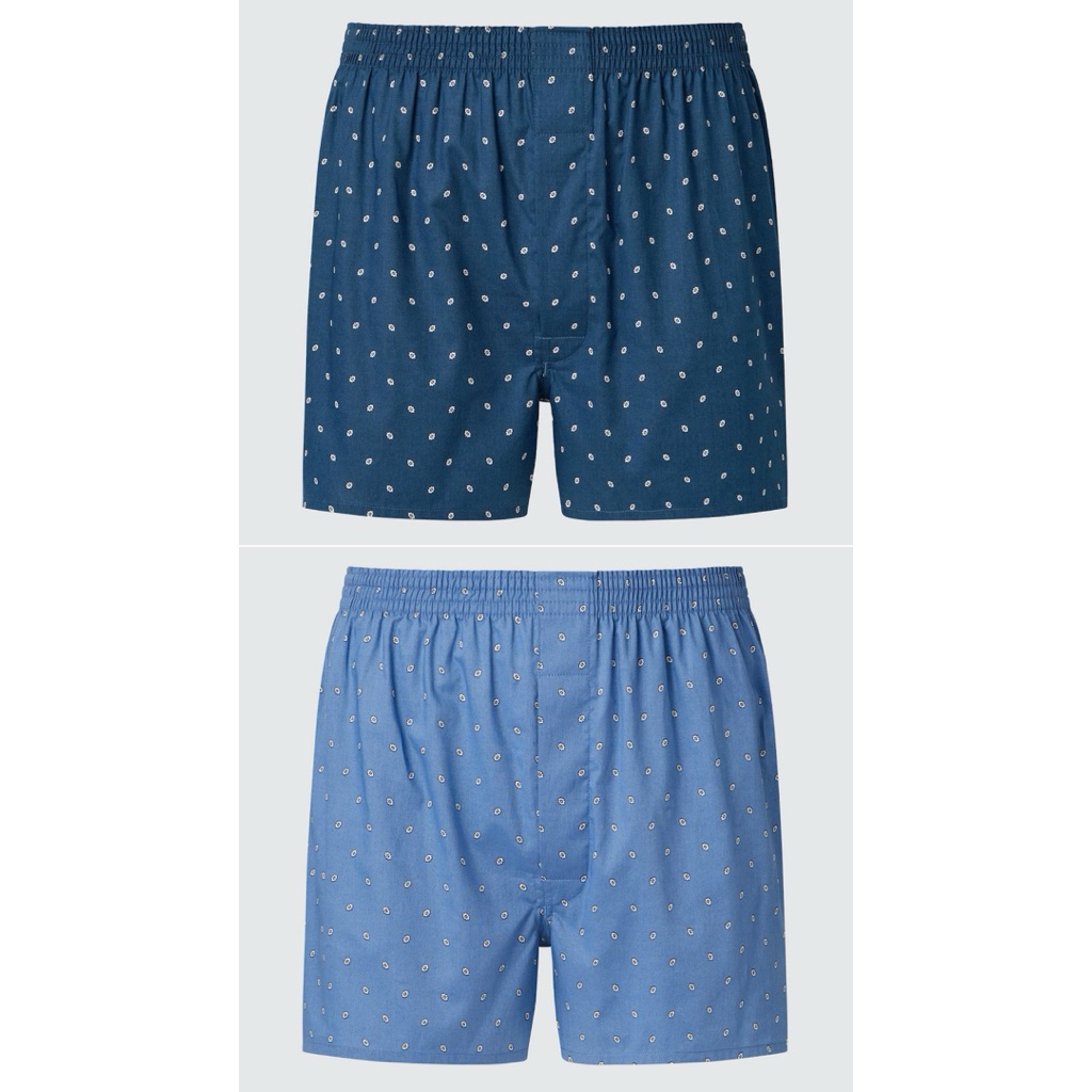 UNIQLO Boxer Pakaian Dalam Woven Broad Trunks Rajut Original