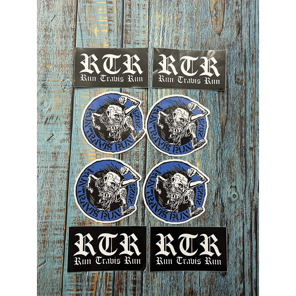 [Harga Satuan] - Stiker Sticker Run Travis Run Travis Barker Blink 182 Official Merchandise